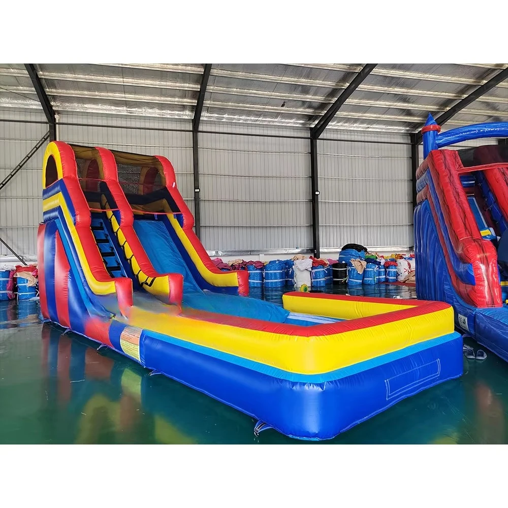 Large Commercial Inflatable Water Slide with Splash Pool for Kids Outdoor Party Water Park Equipment