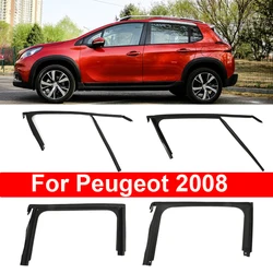 For Peugeot 2008 Car Window Upper Rubber Strip Sealing Door Glass Lifter Guide Groove Mud Trough Seal