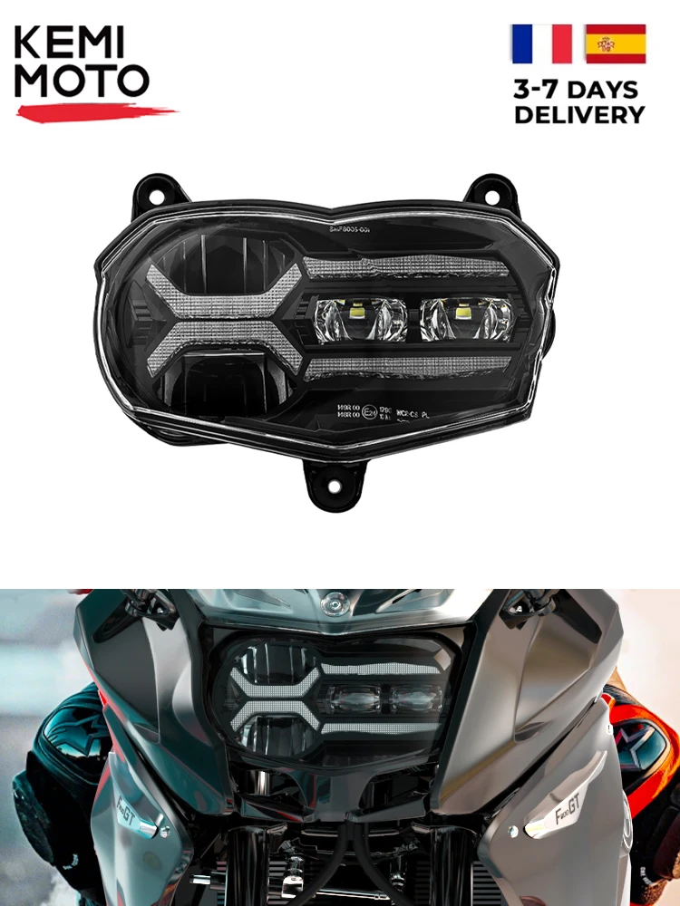 Passend für BMW F800ST 2006–2012, F800S, F 800GT, 800GT 2011–2019, Motorrad-Upgrade, LED-Scheinwerferprojektor, E-Mark-Frontscheinwerfer-Baugruppe