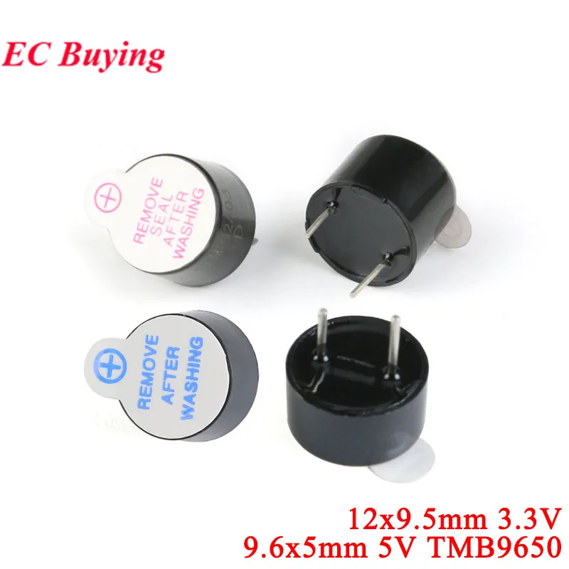 

100 шт./5 шт. Электромагнитный активный зуммер-сигнализация 12 В 5 В 3,3 В TMB9650 9650 SOT Длинный звуковой сигнал Мини-динамик 12x9,5 мм 9,6x5 мм