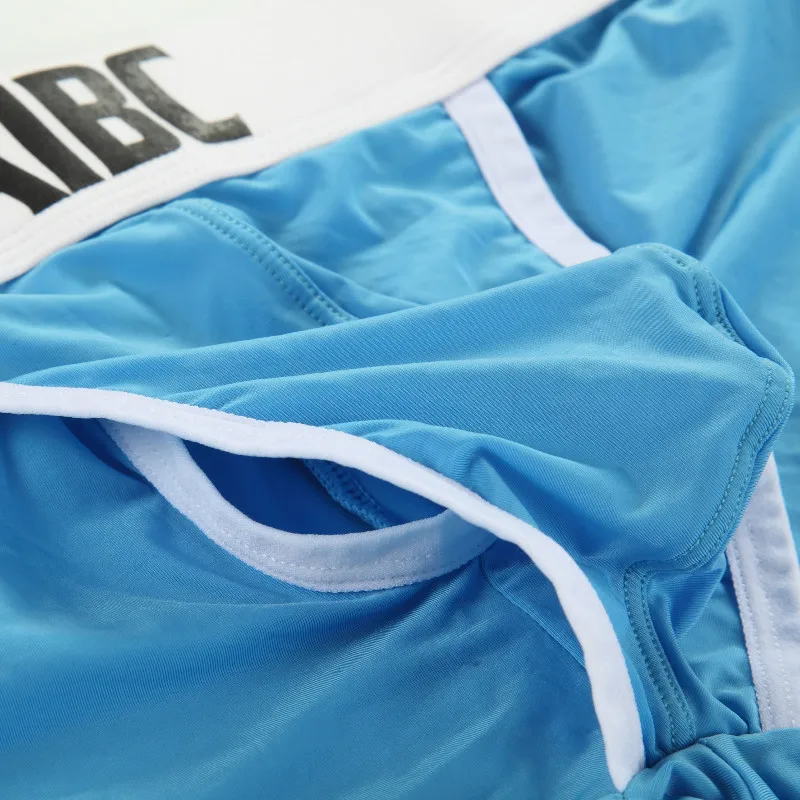 Mens AIBC Underwear Big Pouch Boxer Shorts Penis Hole Ice Silk Sexy Panties Ball Hammock Open Crotch Ropa interior sexy