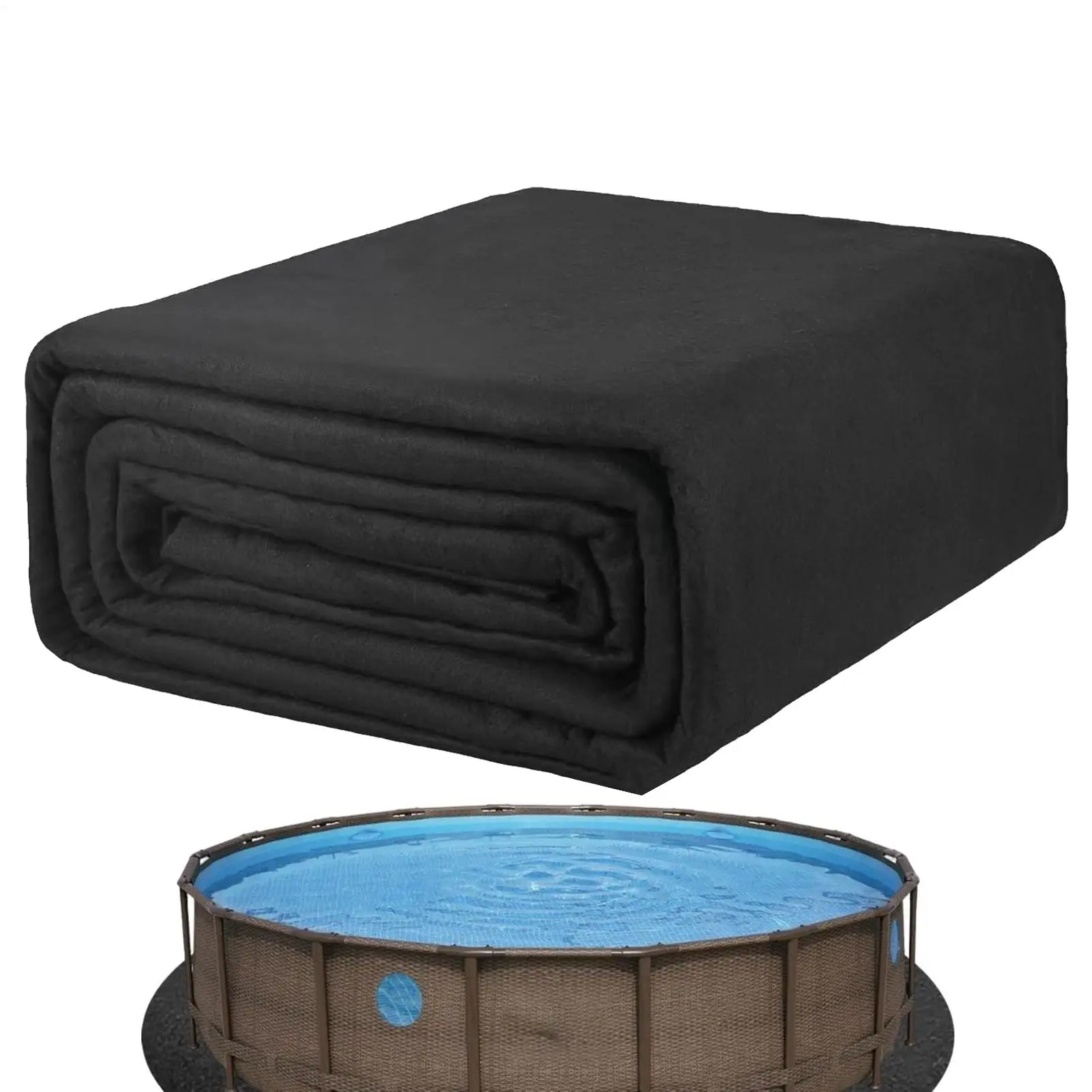 Alfombra Protectora para Piscina, Tapete para el Suelo de la Piscina, Protección para Estanques, Alfombra para Piscinas, para Superficies de Grava, Concreto, Madera, Piedra y Césped