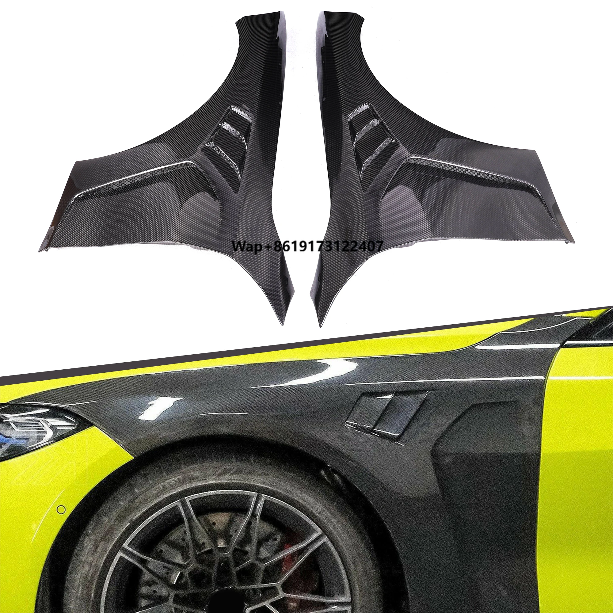 

Auto Body Kit Dry Carbon Fiber Front Fenders Vents for M4 G82 N Style Car Exterior Upgrade Accessories 2021+