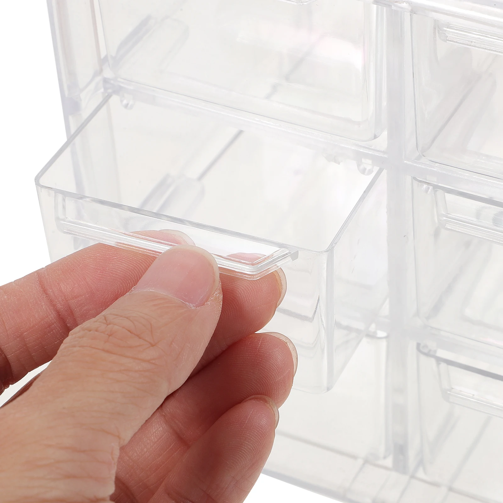 

Dustproof 9 Drawer Desktop Storage Box Tabletop Makeup Organizer Plastic Jewelry Organizer Stationery Container
