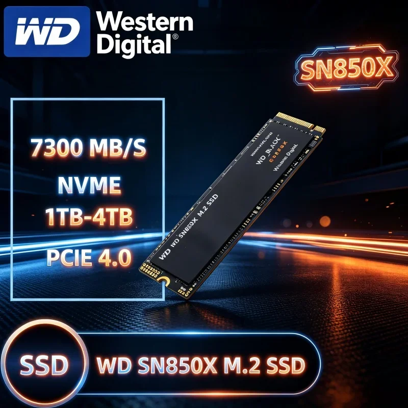 Western Digital WD_BLACK SN850X NVMe SSD M.2 2280 PCIe4.0 1TB 2TB 4TB Ultra Fast Storage For Gaming Desktop Laptop