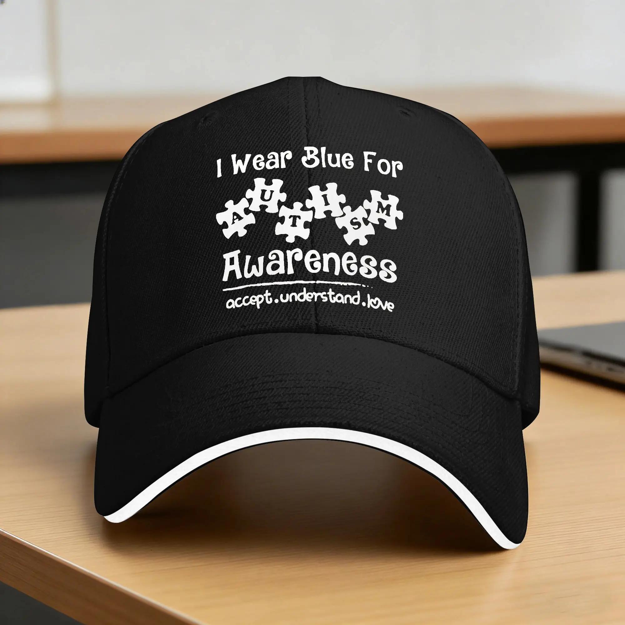 Autism Awareness Casual Baseball Cap  Running Hippie Trucker Hat Summer Sunscreen Baseball Caps