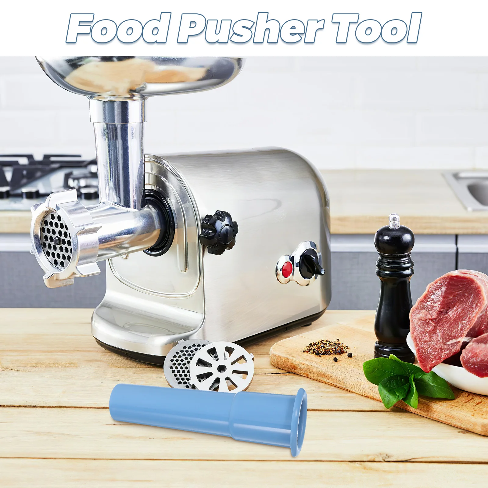 

2 Pcs Hand Meat Grinding Pounding Rod Meat Grinder Pusher Tool Plastic Food Tamper Easy To Clean For Smooth Meat Grinding