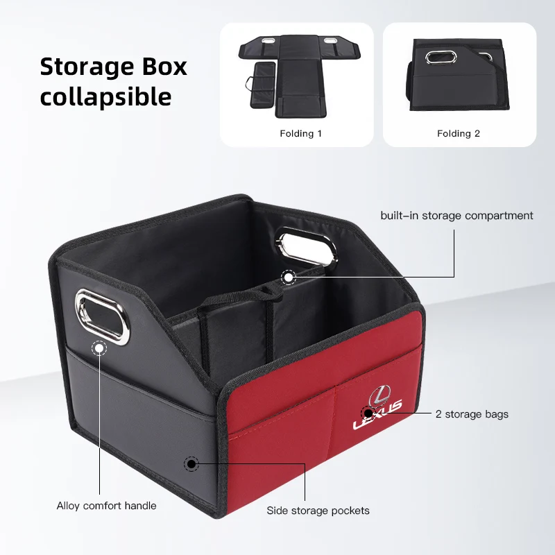 Car Trunk Storage Box Camping Travel Tidying Organizer Bag For Lexus ES RX NX LS UX IS300 IS250 RX350 LS500 LX600 NX260 GS300h