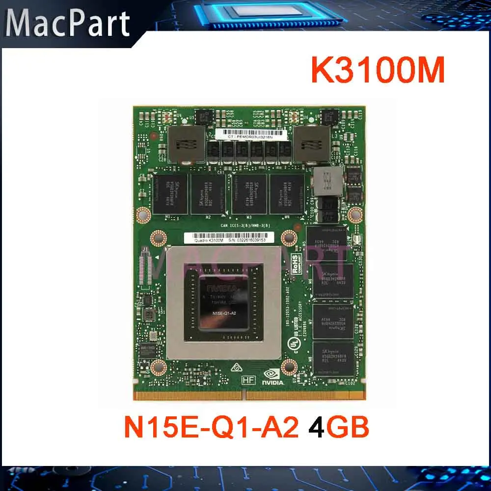 Quadro K3100 K3100M GDDR5 4GB N15E-Q1-A2 Graphics Video Card With X bracket For Apple iMac A1312 27 inch 2010 2011 Year