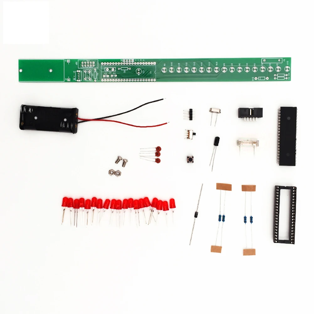 Taidacent LED Shaker Kit AT89S52 Single-Chip Digital Flashing Light Stick DIY Electronic DIY Learning Kit Switch Display Screen