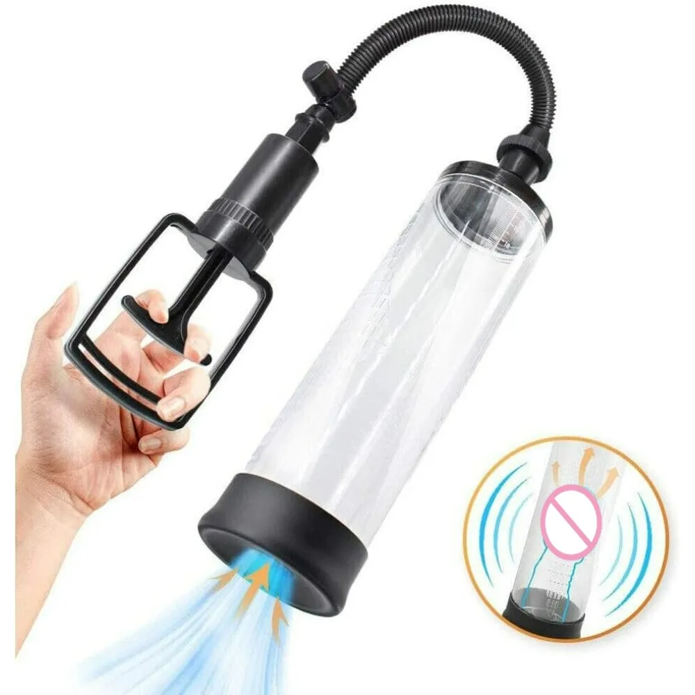 Male Penis Pump Manual Vacuum Pump Enlarger Big Dick Stimulate Extender Masturbator Dick Lasting Trainer Masturbator Man Sex Toy view 4