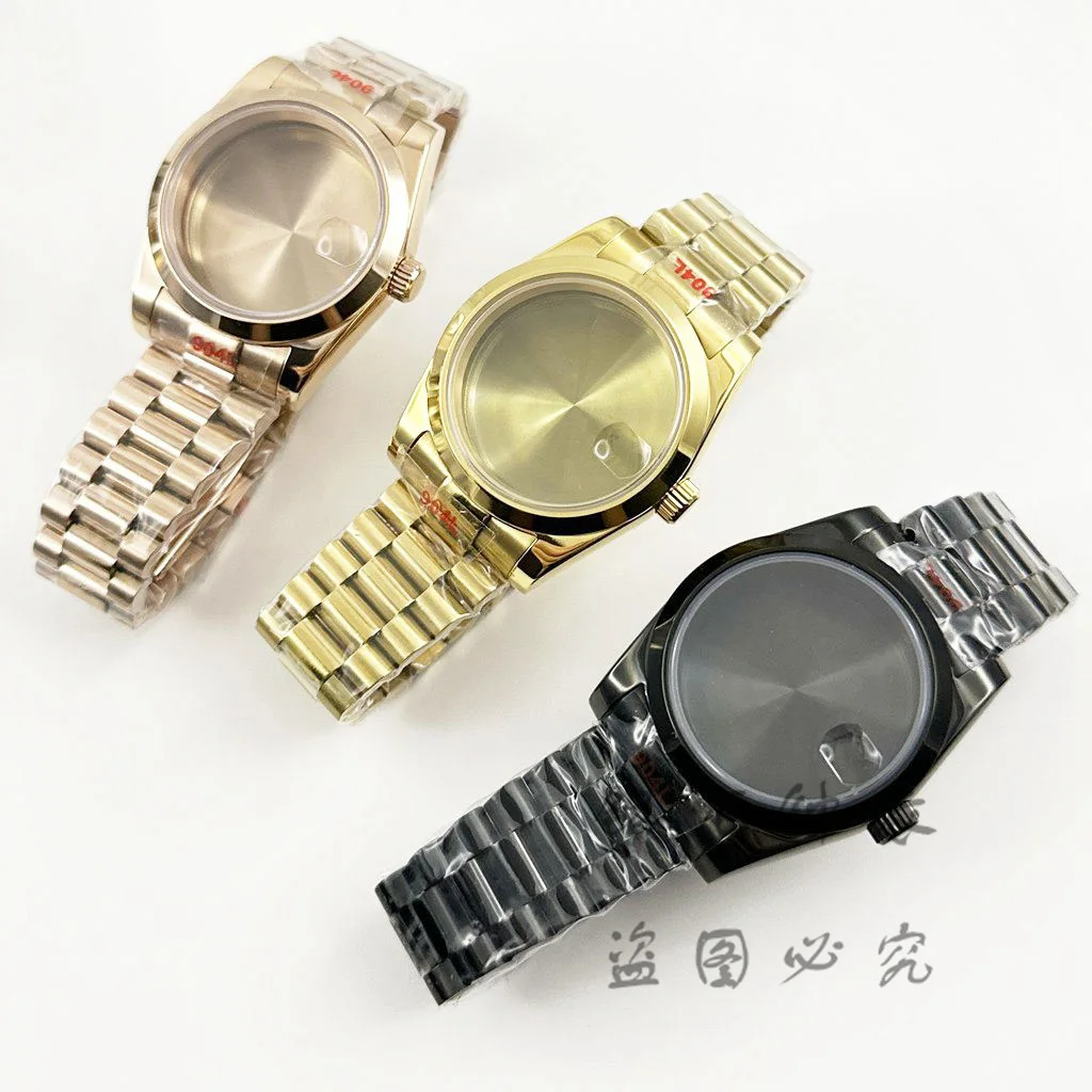 36MM/40MM High Quality Presidential Bracelet Sapphire Crystal Watch Case Fit NH34 NH35 NH36 NH70 NH72 ETA 2824 PT5000 Movement