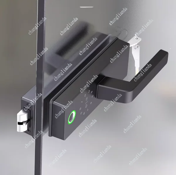 Glass door with key Smart electronic password Magnetic card lock Office