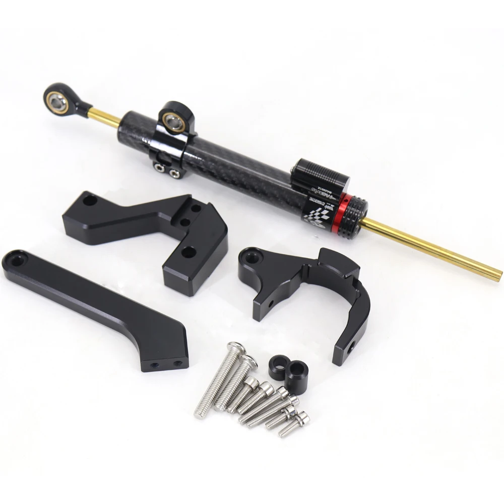 For VSETT 10+ Electric Scooter Direction Steering Extended Carbon Fiber Damper Stabilizer Anti-shake Shock Mounting Kit