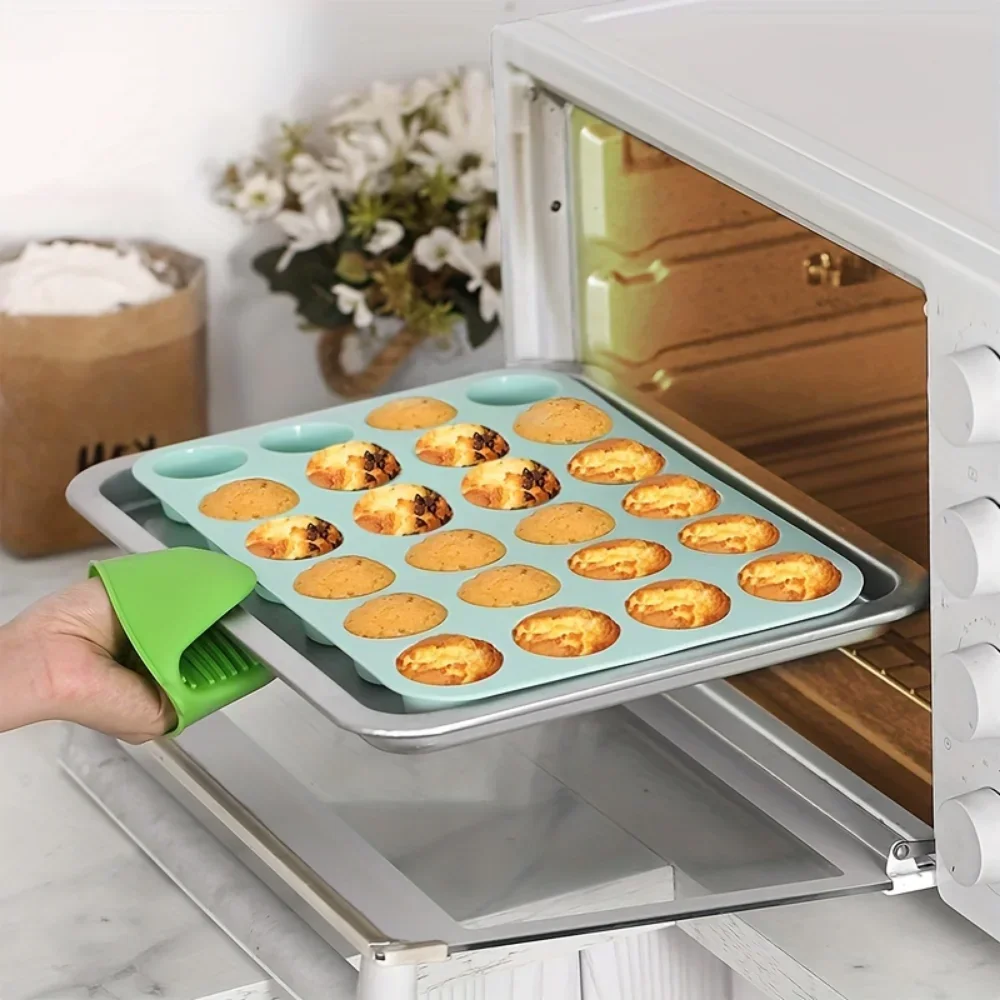 24Hole Cupcake Silicone Mold Nonstick Muffin Cake Silicone Mold Form Tray Molde Mafin Muffins Cupcakes Kitchen Baking Tools
