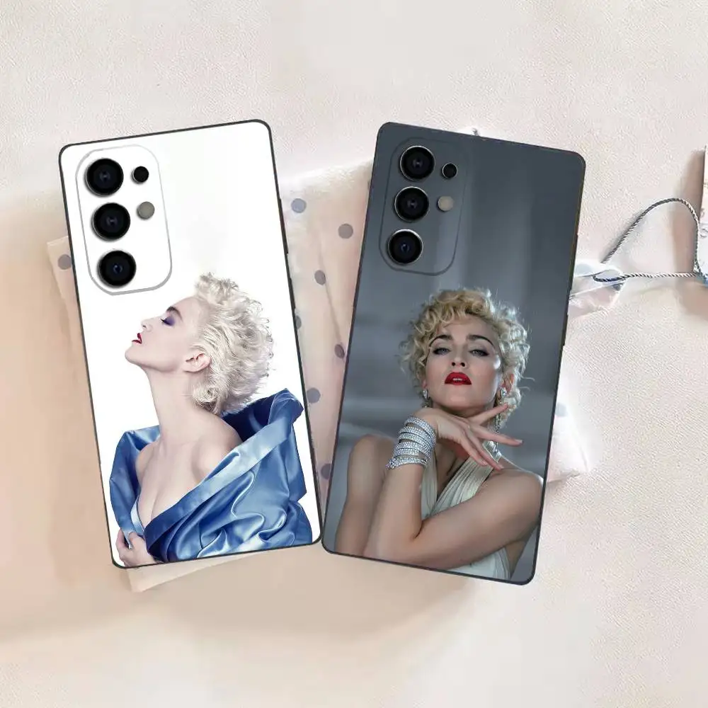 Чехол для телефона True Blue M-Madonna 80s для Samsung S26,25,24,21,22,21,20,10,9,8,7,6,Ultra,Plus,Fe, Lite, черный чехол