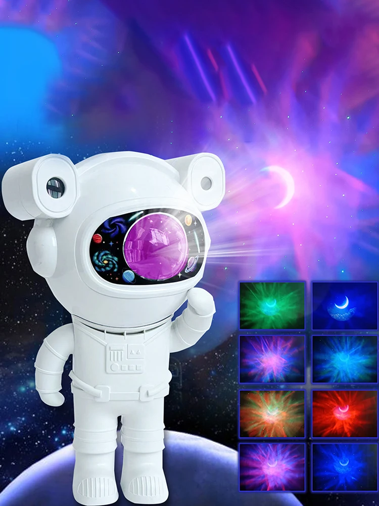 Astronaut Star Projector, Astronaut LED Projection Lamp, 360° Rotation, Bluetooth Speaker Ornament, Remote Control