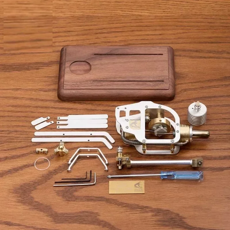 B-M DIY Metal Helicopter Engine Model Assembly Kit Handmade Physics Experiment Model Toy