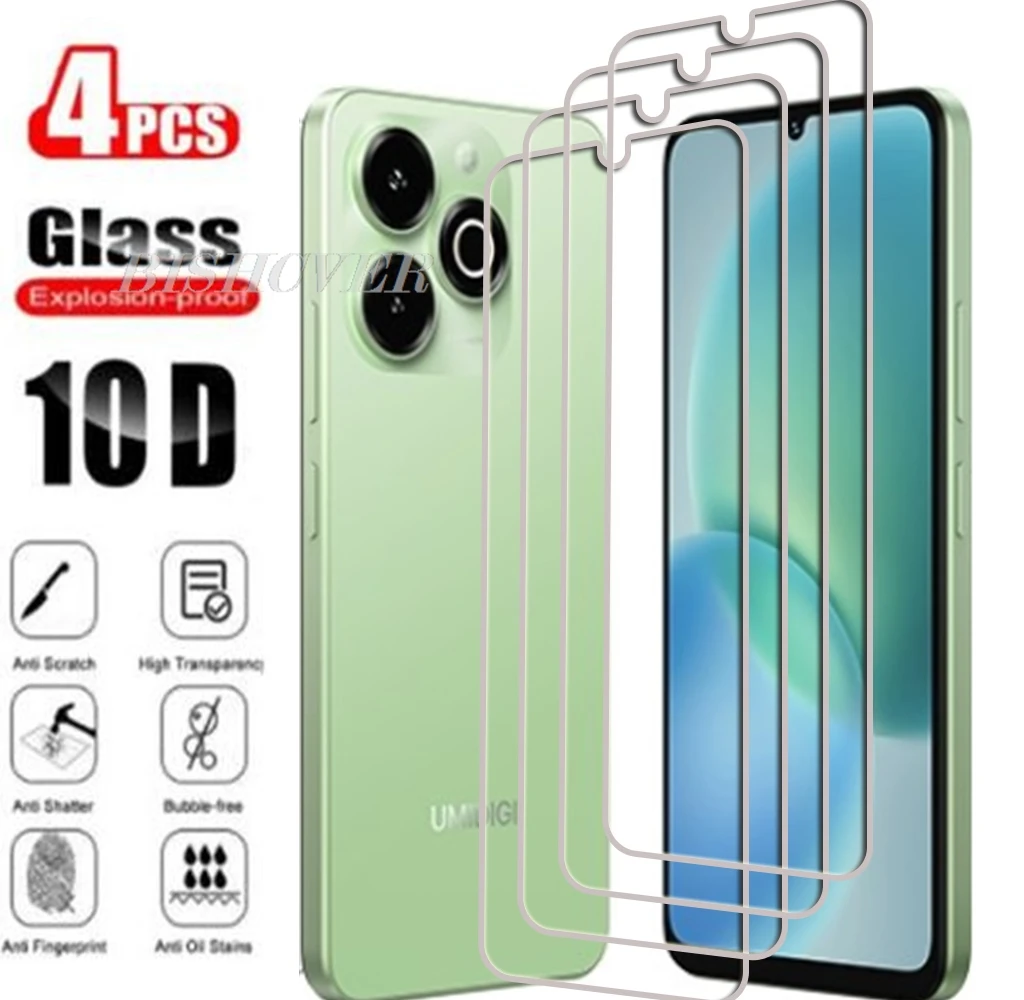 4Pcs Tempered Glass For UMIDIGI G100 Pro G100x G9X Note 100x A15T 90 100 G1 C1 Plus G100A G100 G9 G9A G6 Screen Protective Film