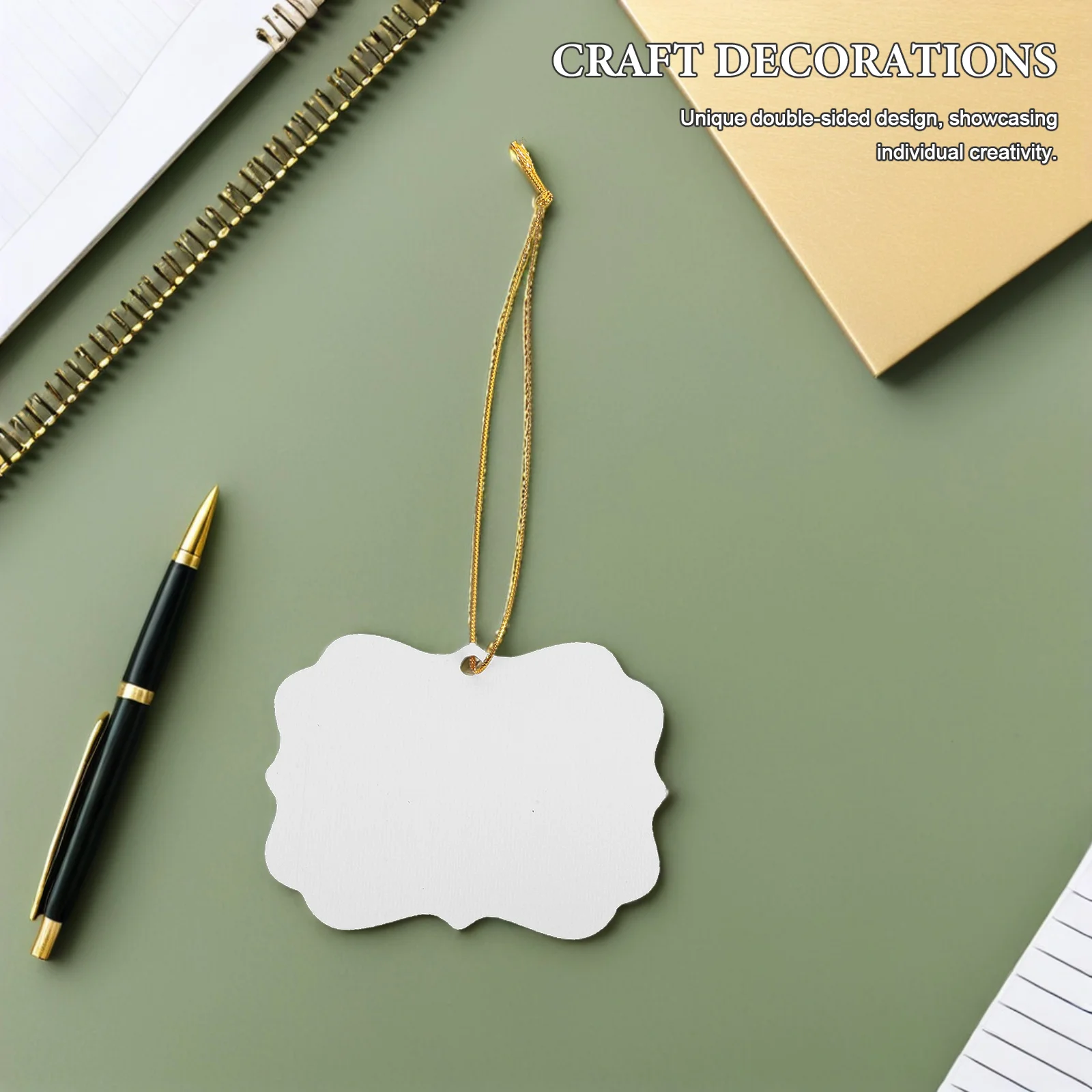 

10pcs Double-Sided Sublimation Ornament Blanks Round Pendant Tags For Diy Home Decor Holiday Crafts Unfinished Wood Pieces