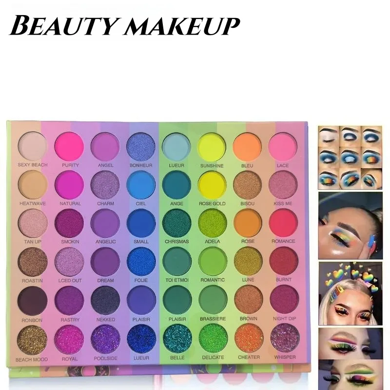 48 Colors Cartoon Eyeshadow Palette Pearlescent Matte Glitter Sequin Stage Makeup COS Makeup Palette Large Pan Eyeshadow Makeups