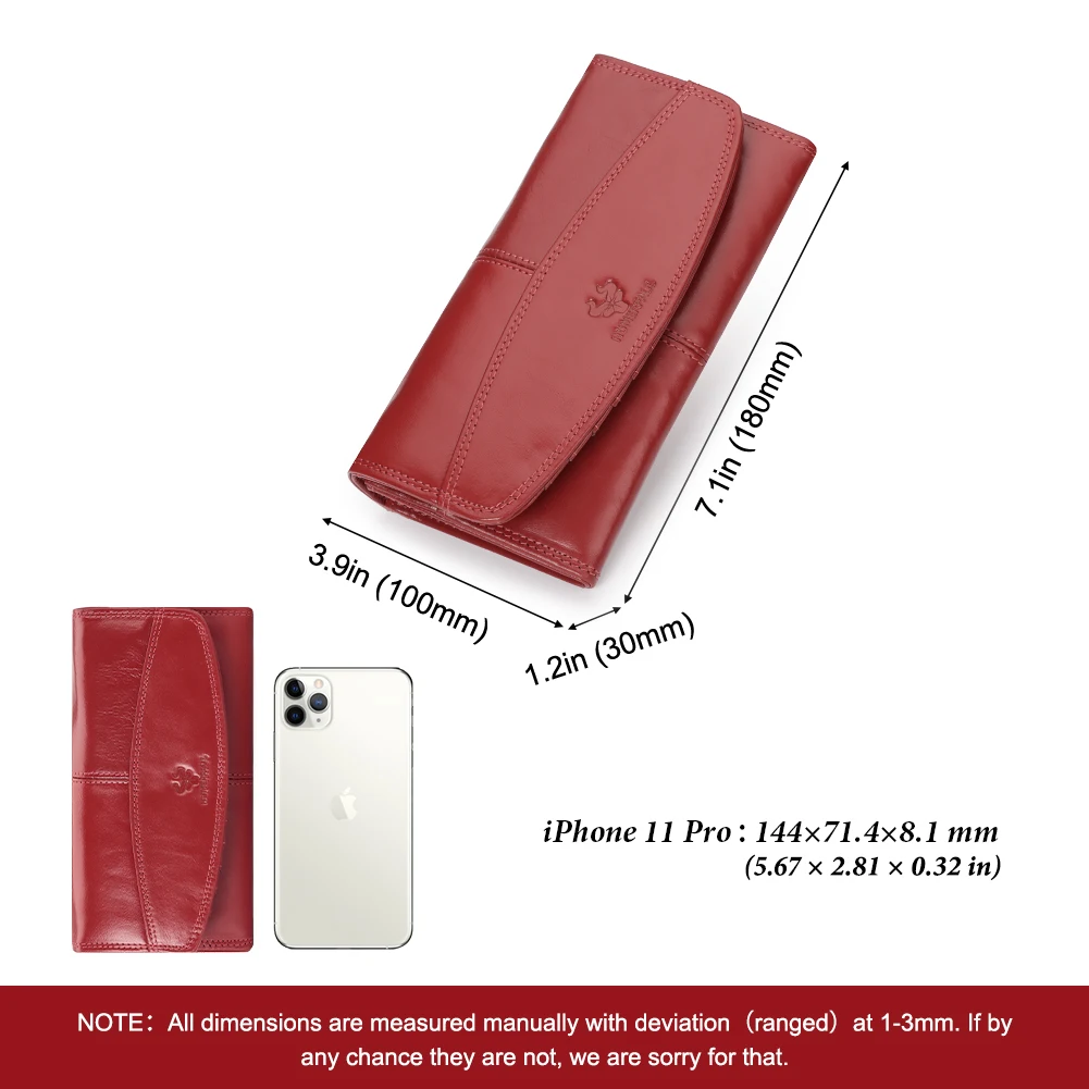 ファッション女性の長財布本革 RFID ハンドバッグカードとコイン用大容量携帯電話マネーバッグ