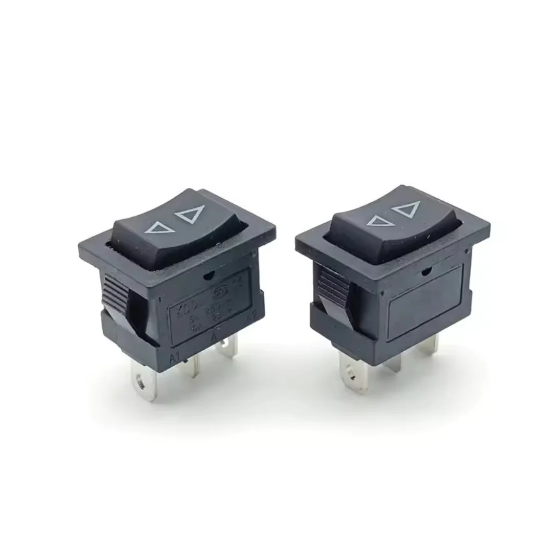 KCD1 self-reset rocker switch 15*21mm 3-pin two way arrow momentary rocker switch (ON)-(ON) 6A 250VAC