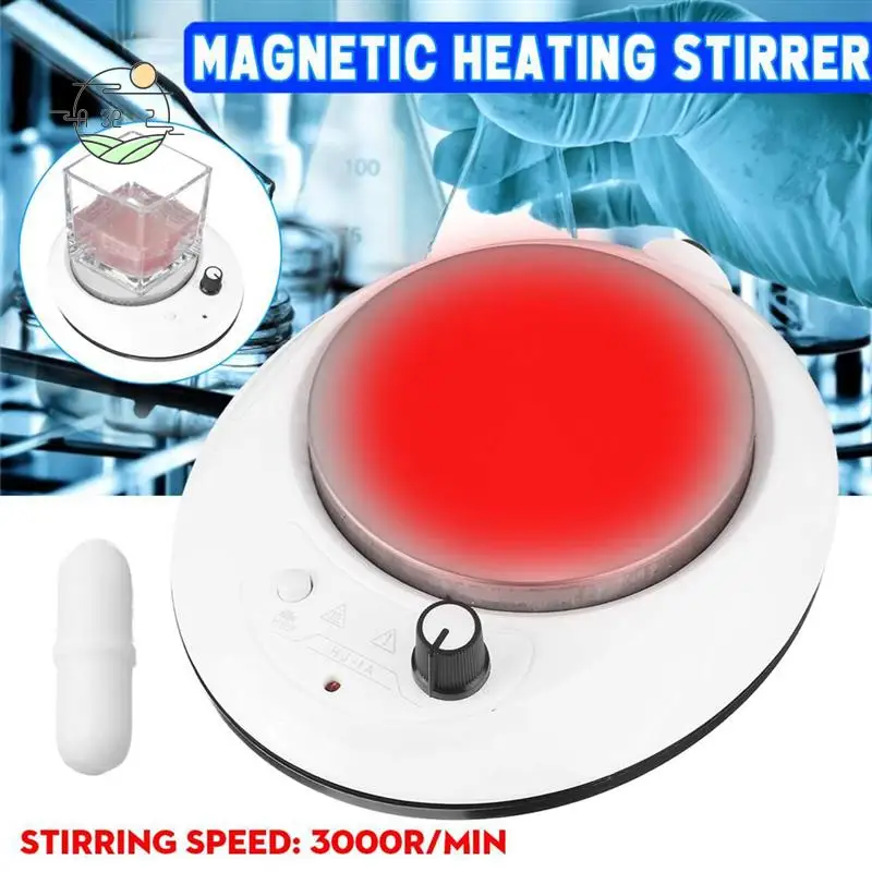 A32Z-1 Uds Mini agitador de calefacción magnética placa calefactora con barra agitadora laboratorio enchufe de la UE