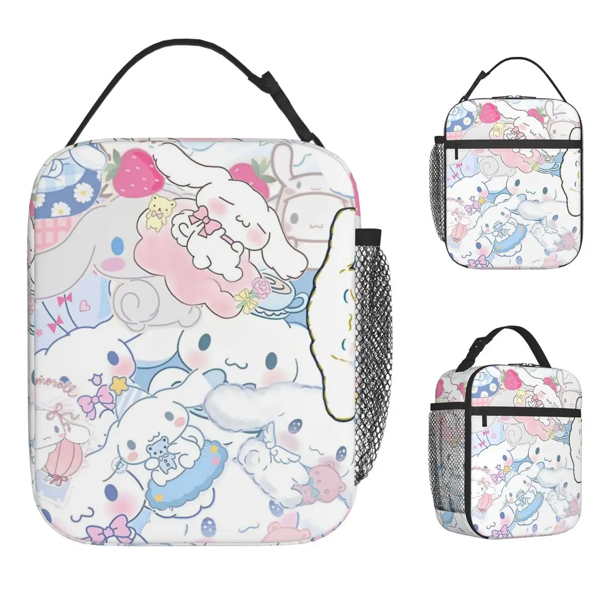 

Cinnamoroll Cute Cartoon Dog Kawaii Lunch Bag Casual Lunch Box Picnic Insulated Tote Food Bags For Girls Oxford Cooler Bag