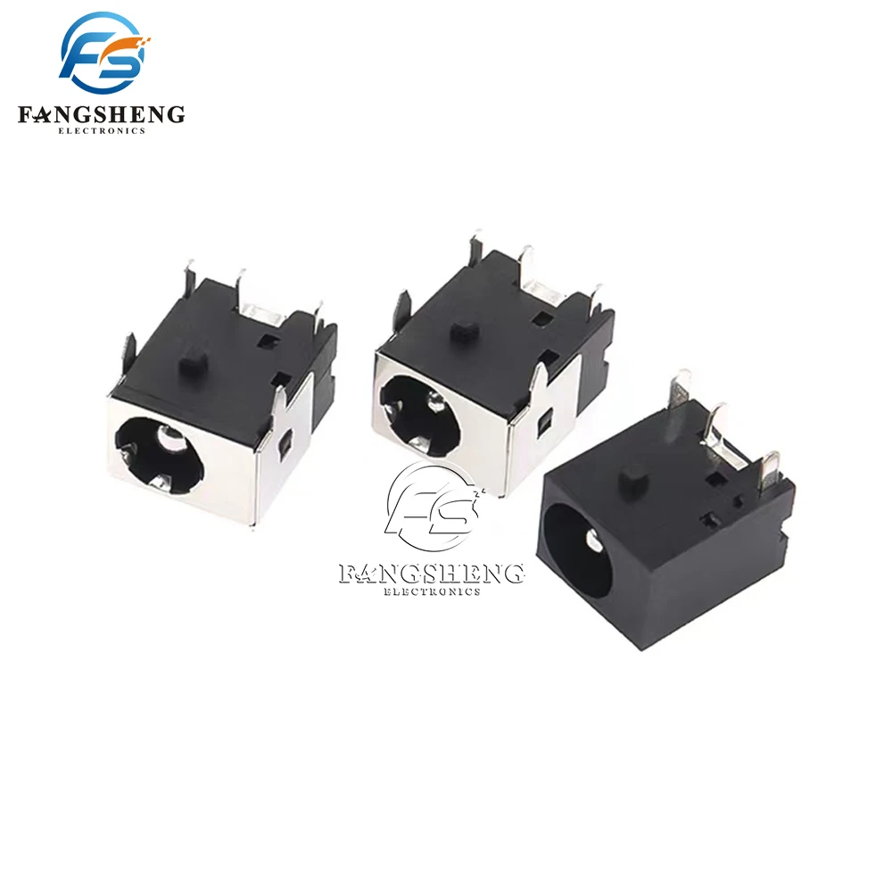 5/20Pcs DC-044 5.5x2.1mm DC Power Female Socket Adapter 3 Pin DC Power Jack Socket PCB Panel Mount Connector 5.5*2.5mm DC044A