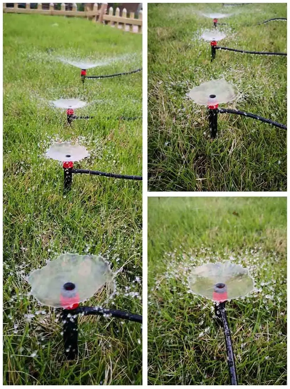 5 قطعة 4/7 خرطوم حديقة سقي إيدي تدفق الرش 13/17/19/26 سنتيمتر منقط للري إدراج الأرض 360 درجة قابل للتعديل الرش