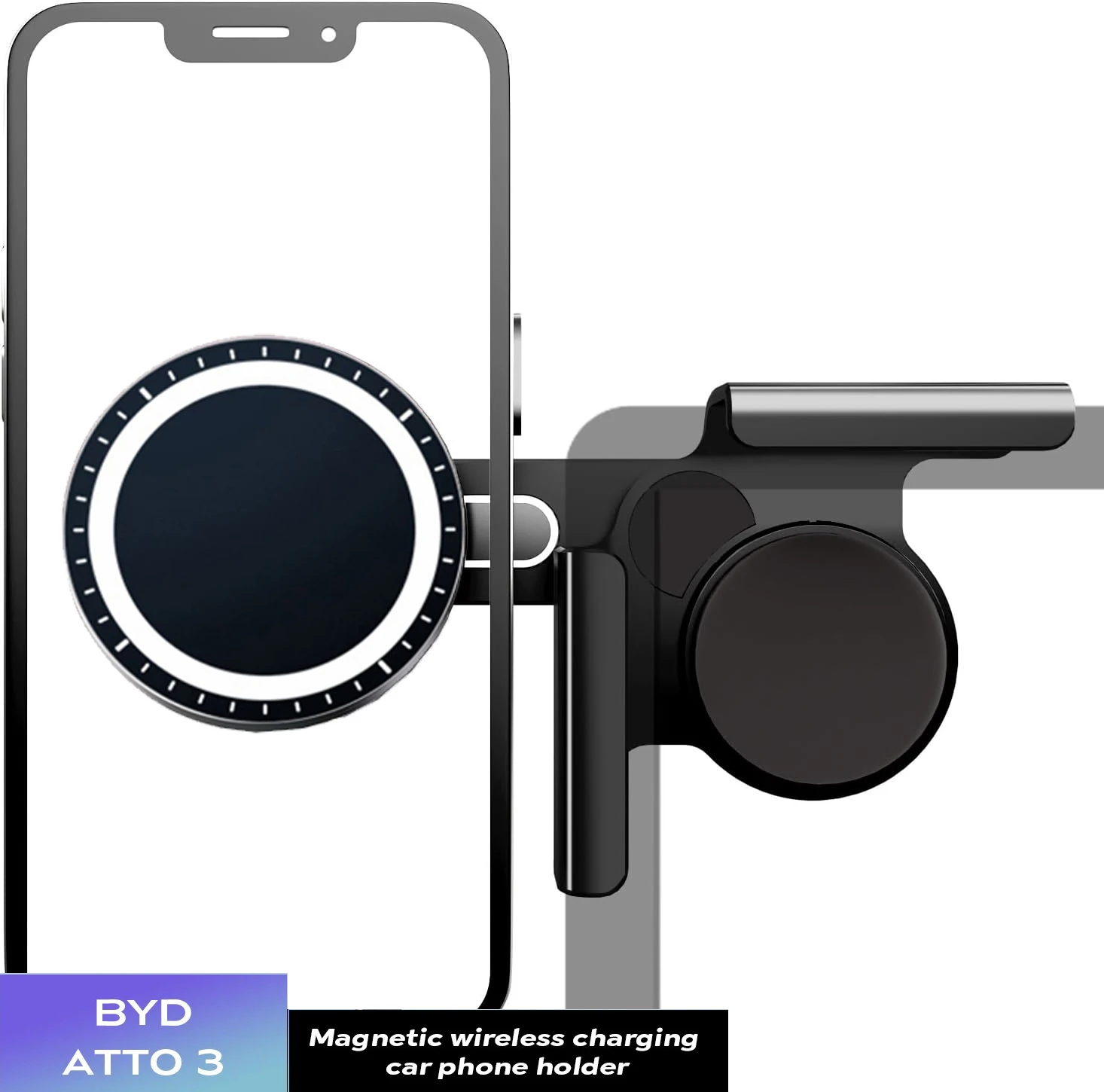 TEEQ dla BYD Atto 3 HAN TANG Seal uchwyt samochodowy na telefon regulowany magnetyczny uchwyt do telefonu ekran samochodu boczny telefon wsparcie rama