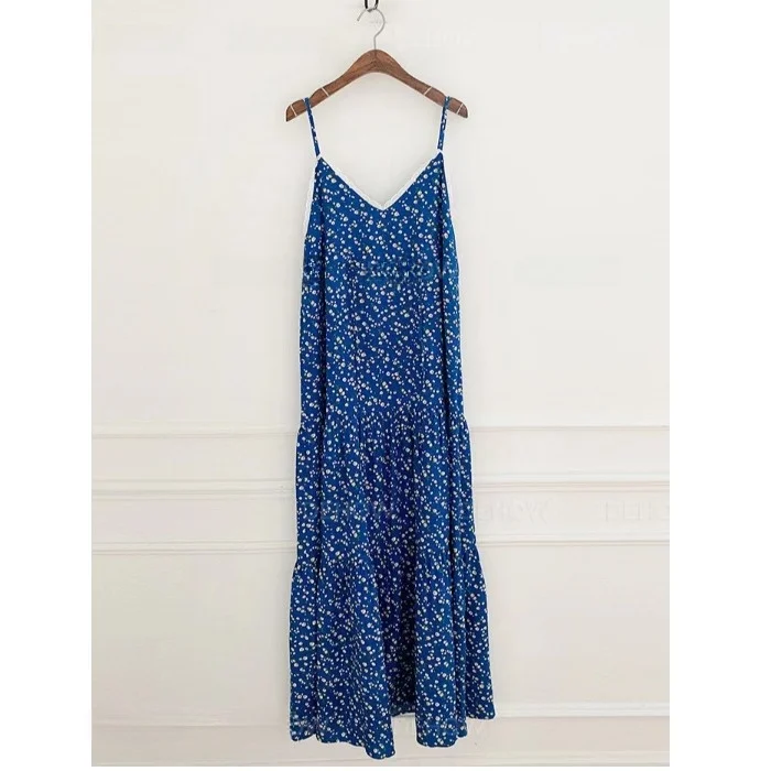 Süße Sle Floral Spitze Trim Lange Dr frauen Sommer Neue Haken Träger Kleid Pendeln Sle Frühling Herbst Geeignet