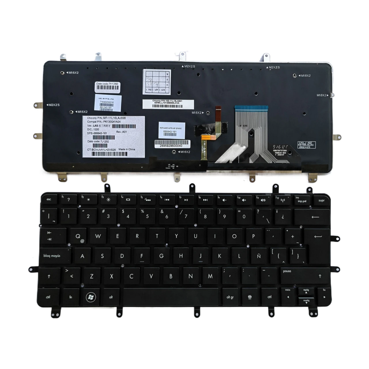 

New Latin Language Backlit Keyboard For HP Spectre Pro XT 13-2000 Notebook PC Replacement Keyboard