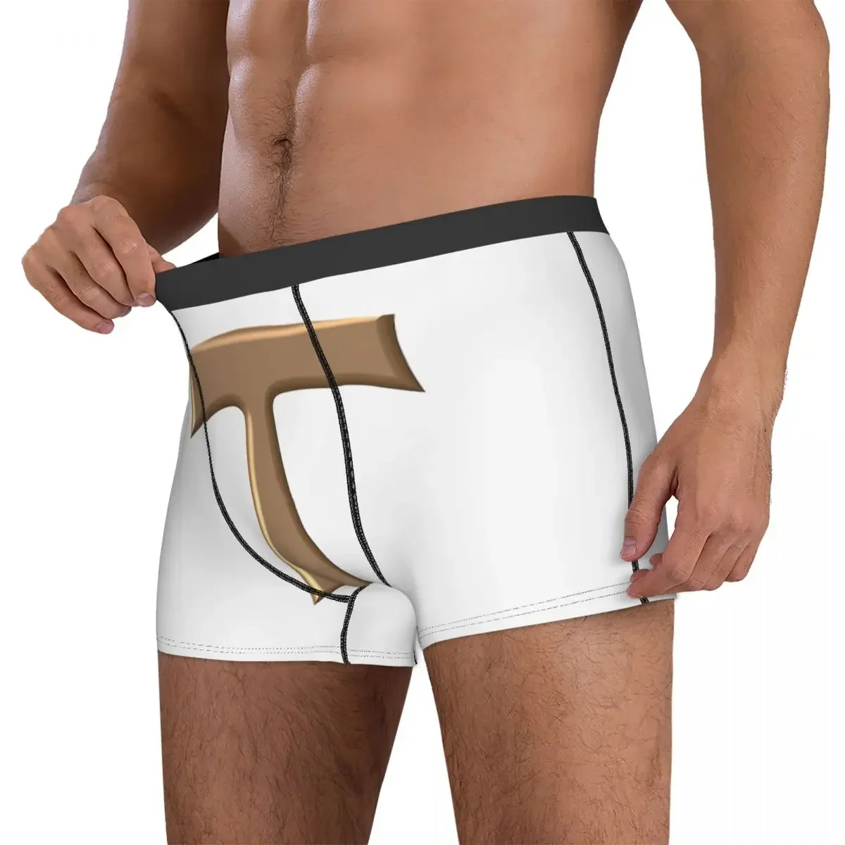 Boxer Underpants Shorts Copper Look Franciscan Tau Cross Panties Male Breathable Underwear for Homme Man Boyfriend Gift