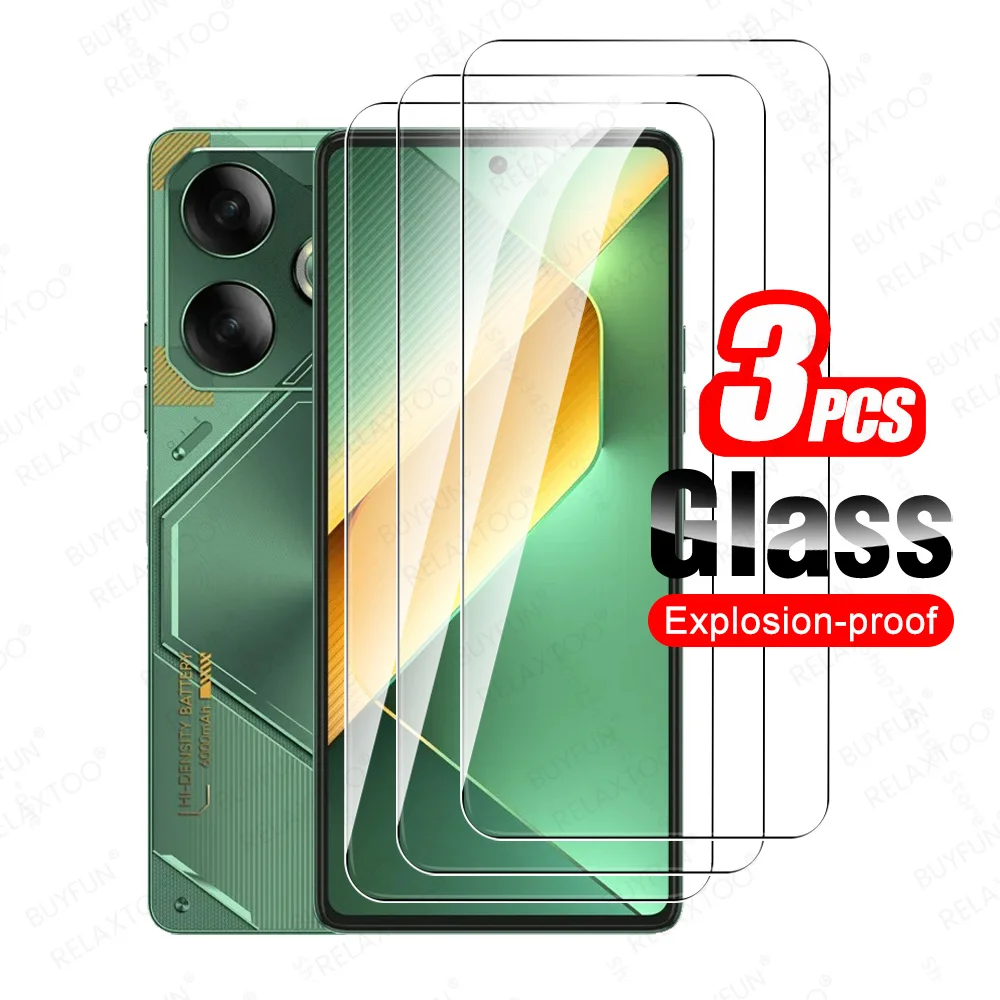 3Pcs Protective Glass For Tecno Pova 6 Neo 4G Screen Protector for Tecno Pova6 Pro 5G Pova6Pro Pova6Neo 6Pro 6Neo Tempered Film