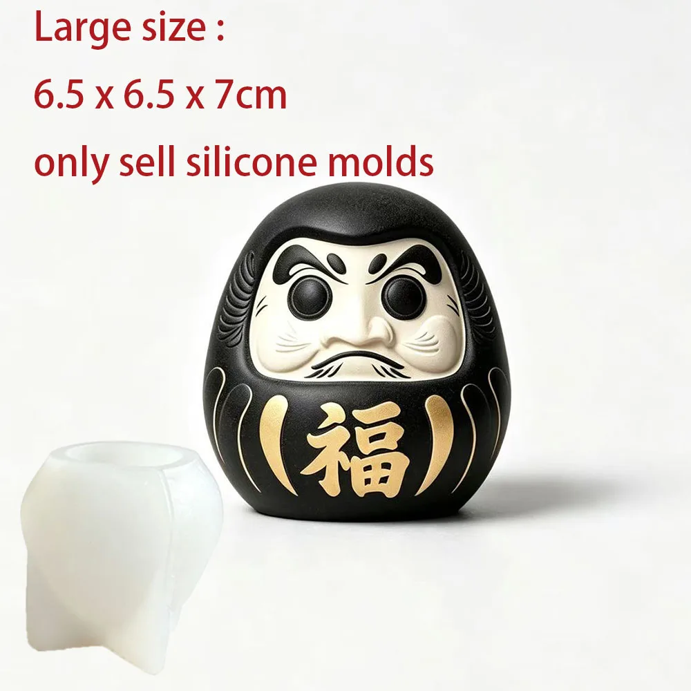 3D Japanse gelukskat siliconen mal DIY cement gips kaars hars mal Maneki Neko Daruma zeep klei knutselmal bureau decoratie