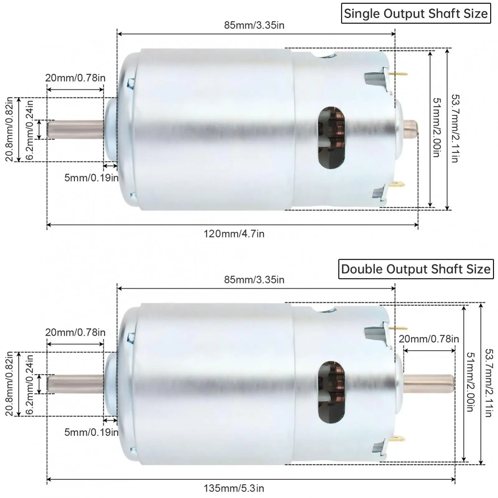 997 DC Motors 12-36V 18000RPM Large Torque Micro Motor with Double Ball Bearing for DIY Power Tool Toys Drill Saw Grinder Lathe