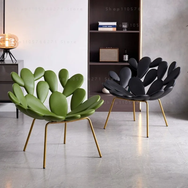 Cactus leisure chair plastic designer balcony light luxury Internet celebrity sofa chair single milk tea clothing store chair