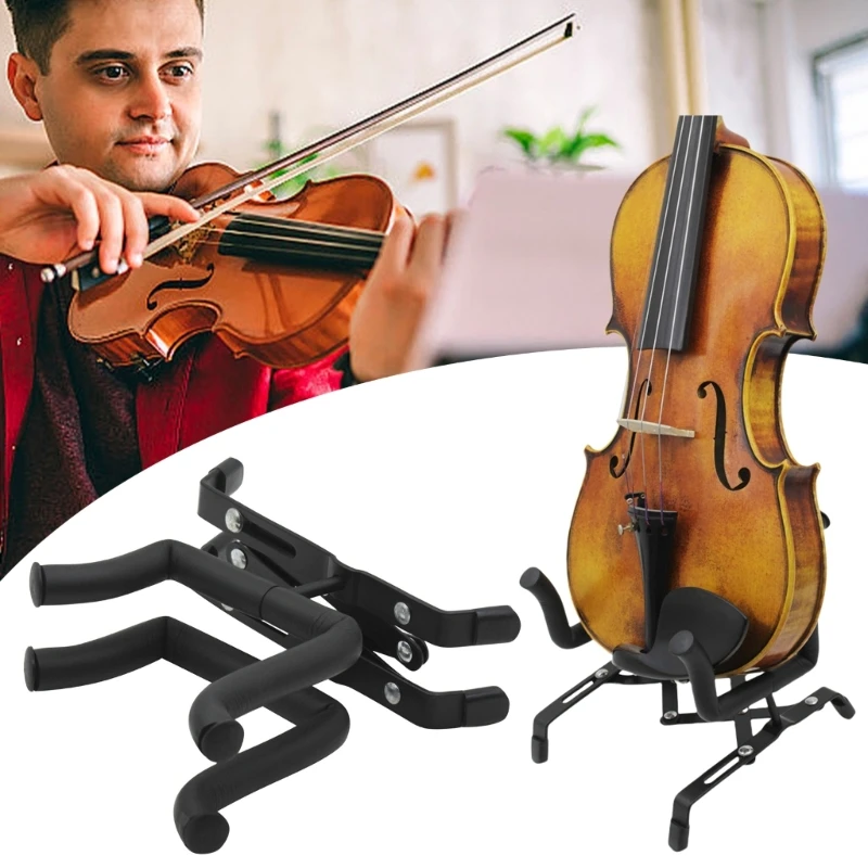 Instrument Thick Sponge Padded Nonslip Floor Stand Ukulele Stand Floor Foldable Ukulele Stand Holder for Ukulele Violin