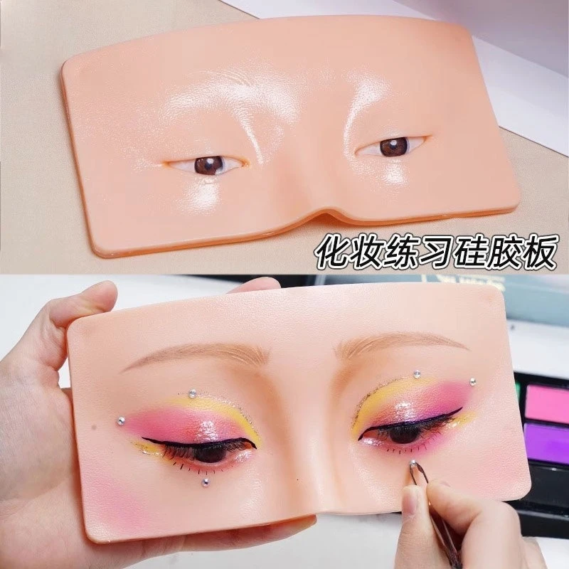 

Reusable 5D Makeup Eyebrow Tattoo Practice Skin Eye Face Training Skin Silicone Practice Pad for Makeup Beauty Academy Supplies