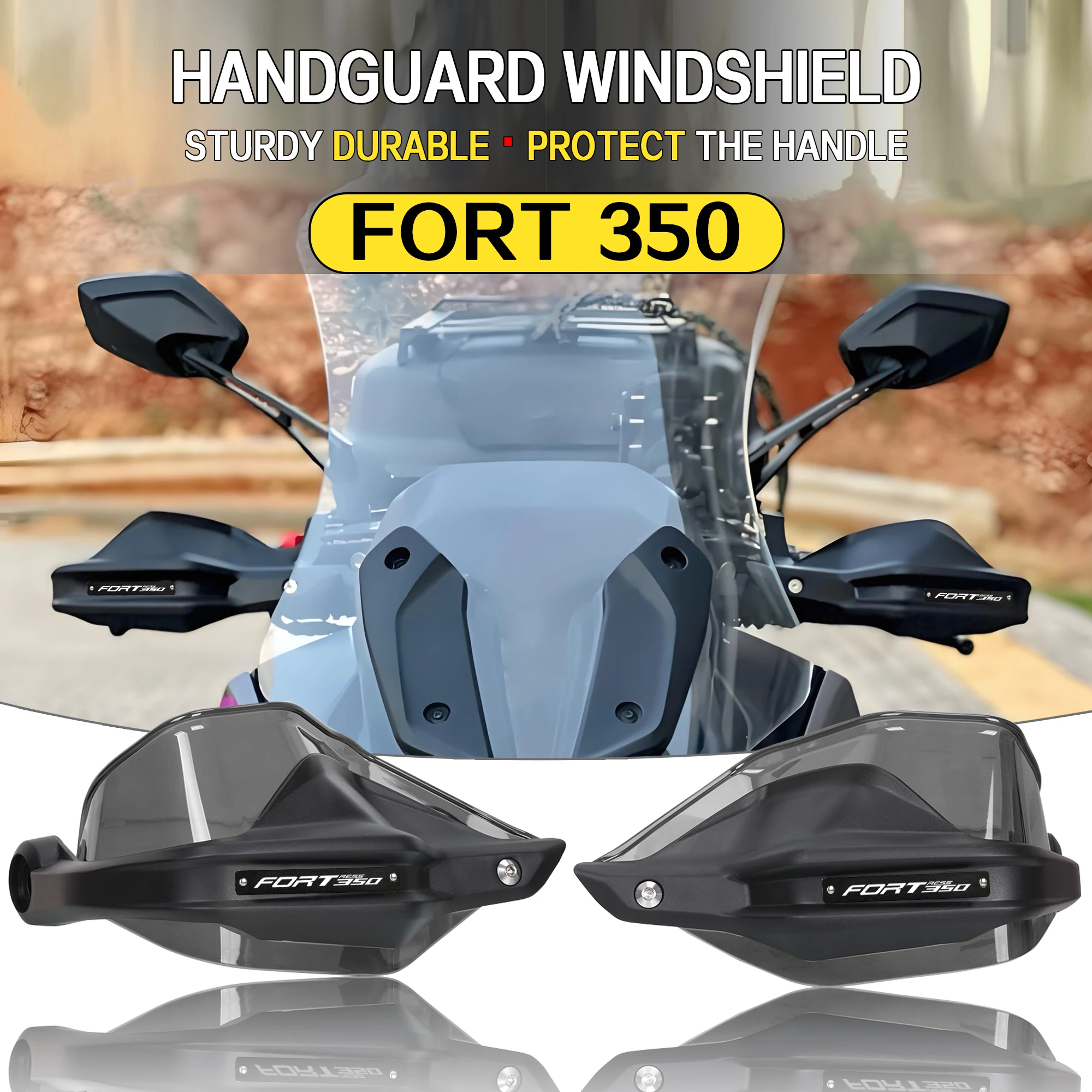 For QJ FORTRESS 350 FORT 350 Fort350 GT Motorcycle Handlebar Handguard Windshield Hand Guard Shield Protector Wind Deflector