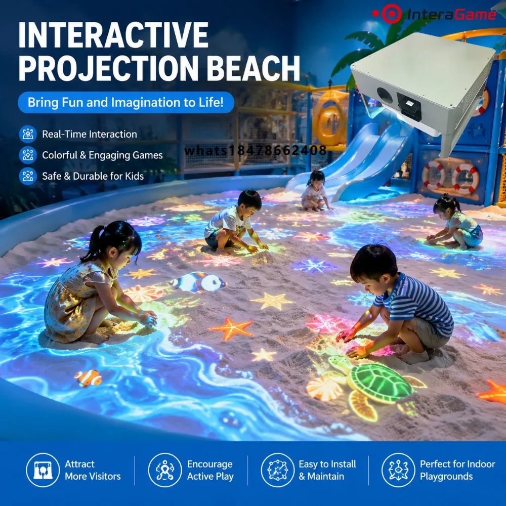 InteraGame Custom AR Virtual Sand Beach Interactive Projection Game Multi-theme Sandbox Game Equipment for Shopping Mall