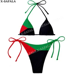 Martinique Country Flag 3D Print Women Micro Sexy Bikini Bra Set Summer Beachwear Sexy Beach Dwuczęściowe kostiumy kąpielowe Stroje kąpielowe