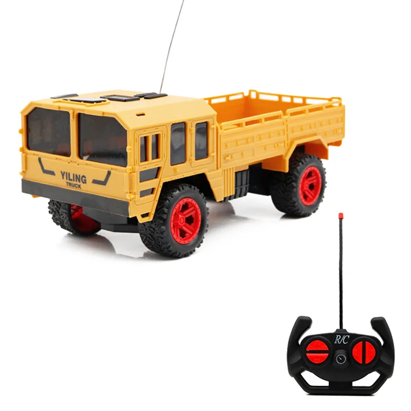 Jouet de camion militaire à la dérive RC pour enfants, voiture d'ingénierie pour garçon, simulation en plastique, modèle de voiture télécommandée, cadeau d'anniversaire, 1:24, 6ch