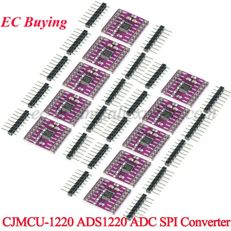 10 sztuk/1 sztuk CJMCU-1220 ADS1220 ADC 24-bitowy moduł płytki konwertera A/D I2C IIC małej mocy 24-bitowy czujnik analogowo-cyfrowy SPI 3V-5V