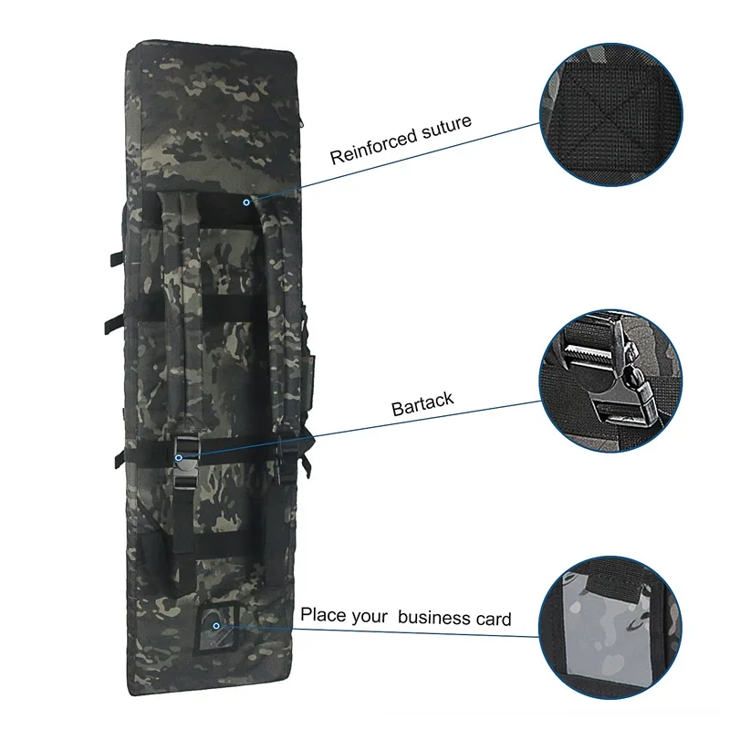 Imagem -02 - Militar Airsoft Arma Arma Case Case Sniper Molle Caça Rifle Coldre Mochila Bolsa Duplo Tático 85 cm 100 cm 120cm