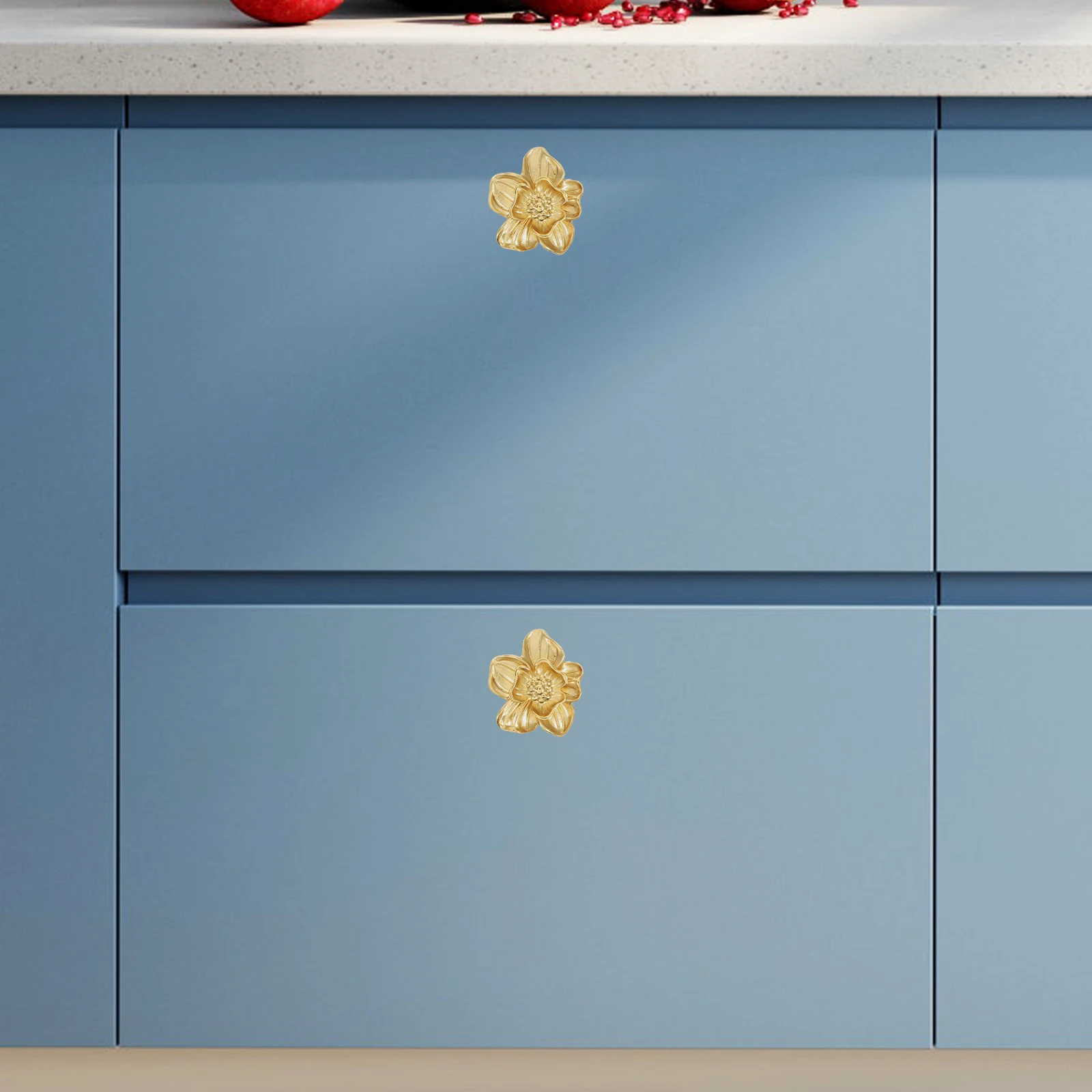 

Flower Handle Pull Decorative Floral Knob Cabinet Knobs Drawer Brass Wardrobe Dresser Handles Flowers Dressing Table