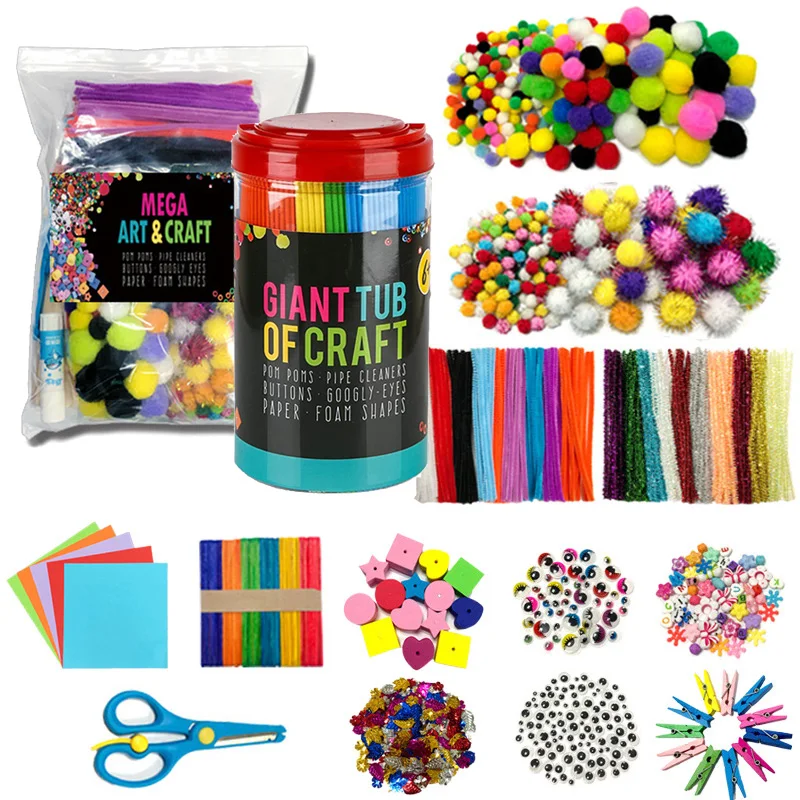 Children Handmade Toys DIY Material Bag Early Education Puzzle Toy Creative Decorations Hands on Ability Twisting Rod TMZ