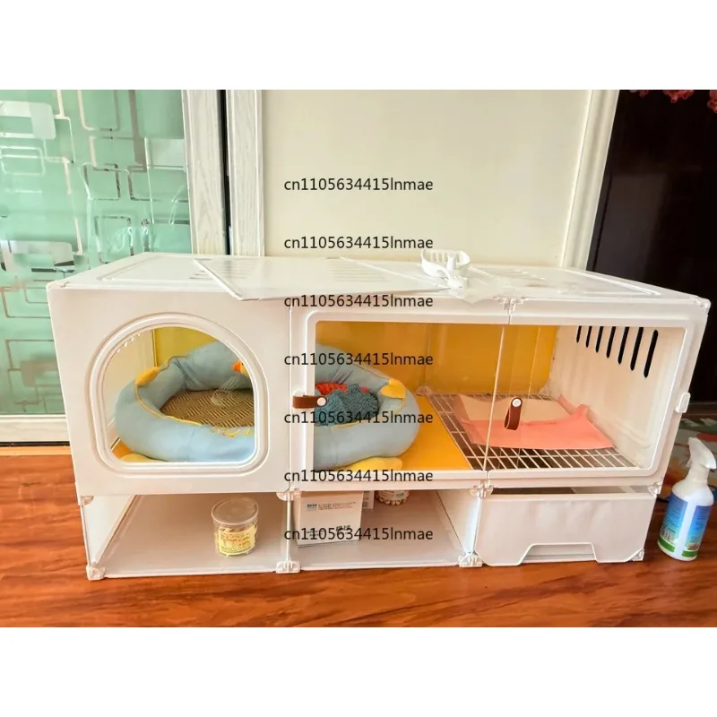 Large Luxury Transparent View Rabbit Cage Family Villa Extra